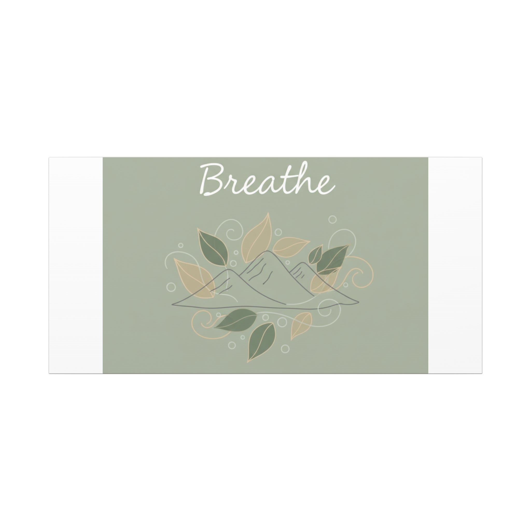 Breathe Mountain Line Canvas | Nature Symbols, Minimal Forest Wall Art