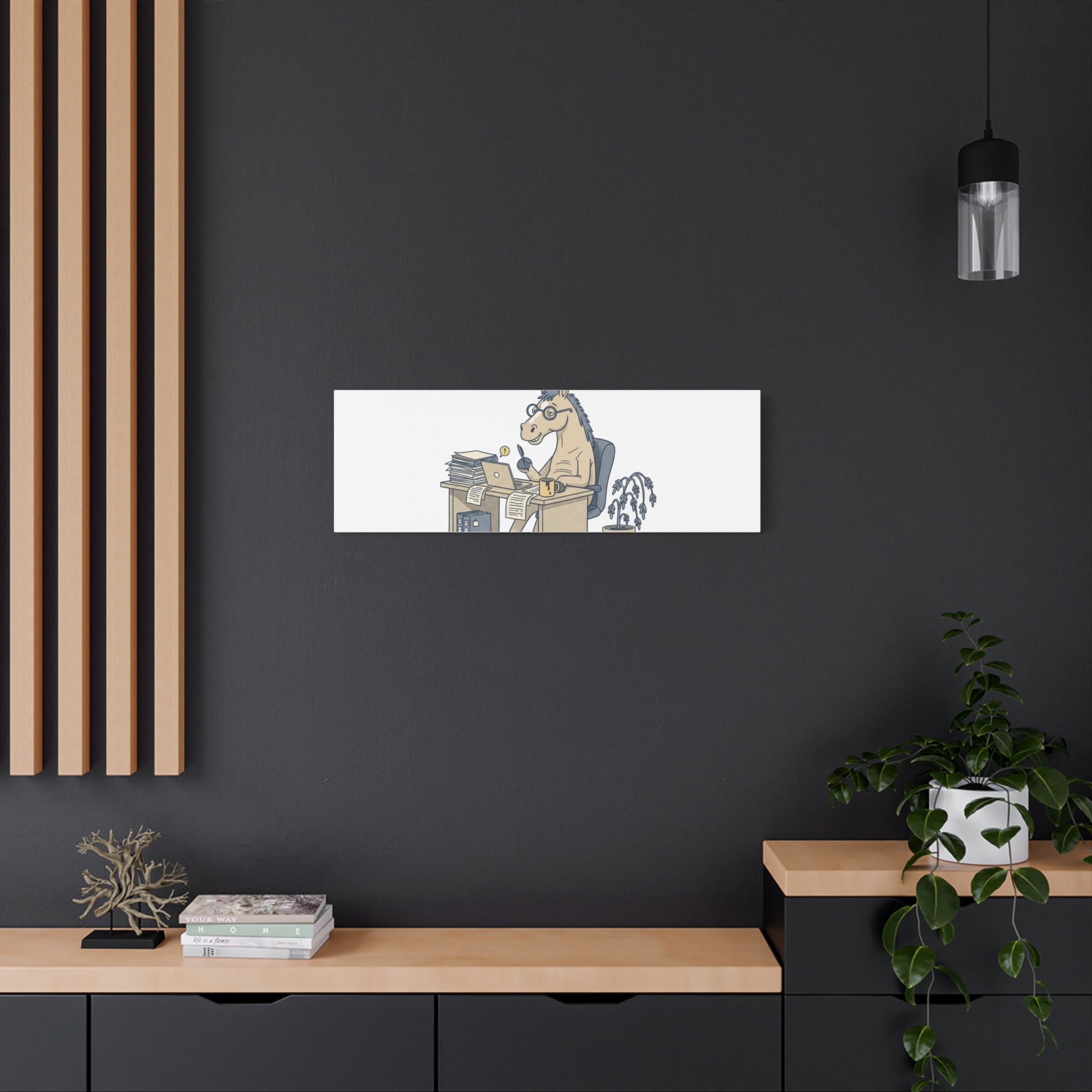 Best Desk Jockey Canvas, Workhorse Office Art | Corporate Burnout Parody