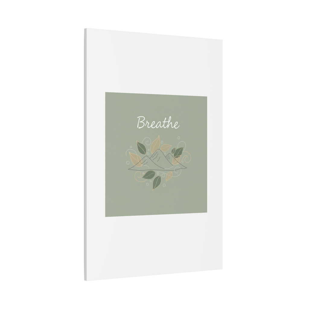 Breathe Mountain Line Canvas | Nature Symbols, Minimal Forest Wall Art