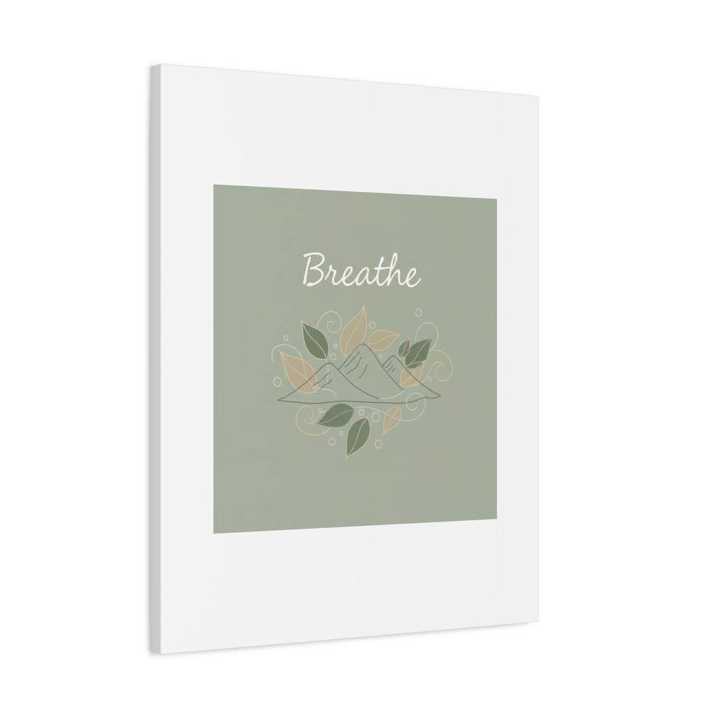 Breathe Mountain Line Canvas | Nature Symbols, Minimal Forest Wall Art