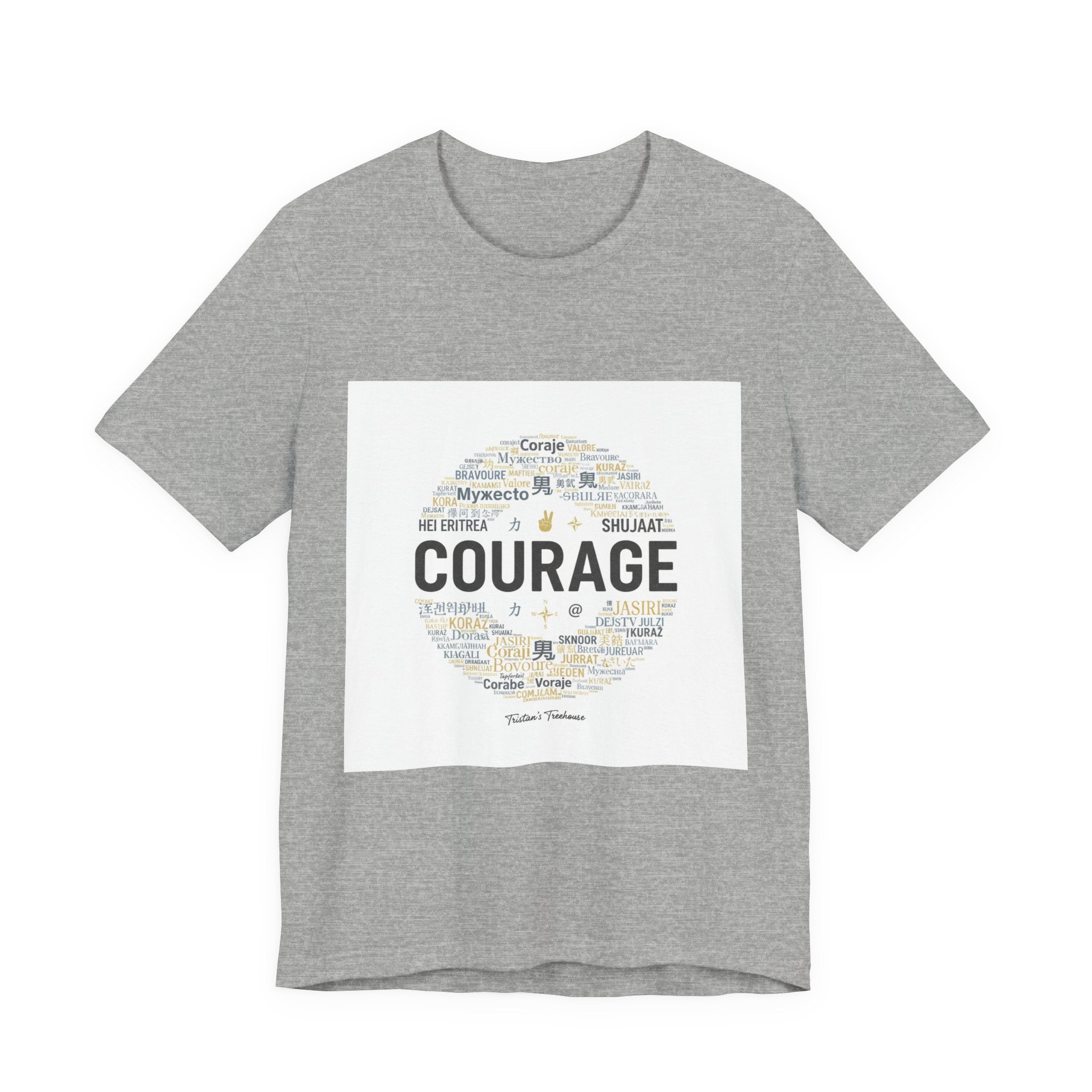 Courage Minimal Wordcloud Tee | Fresh-Start Minimalism, New Page Apparel