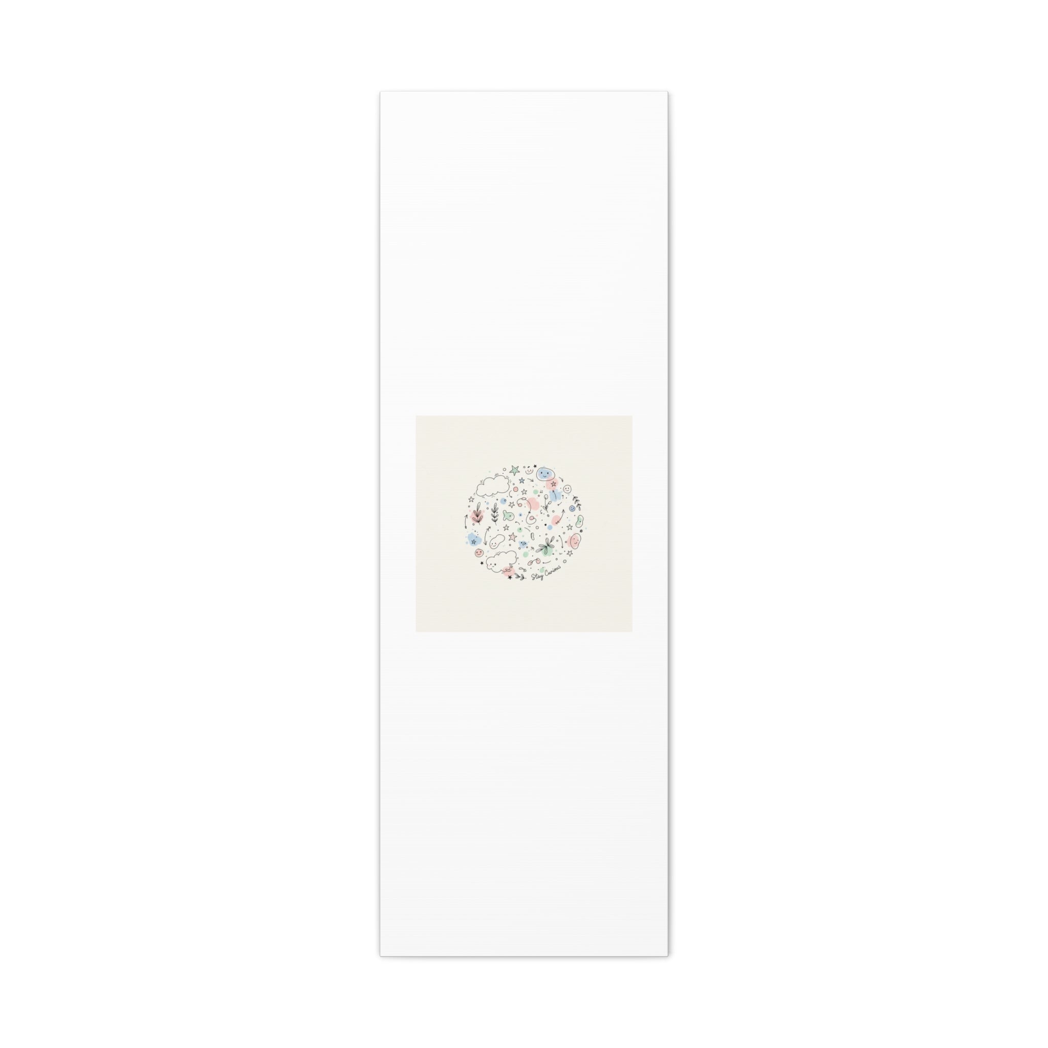 Doodle Circle Line Drawing Matte Canvas, Hand-Drawn Sketch Art