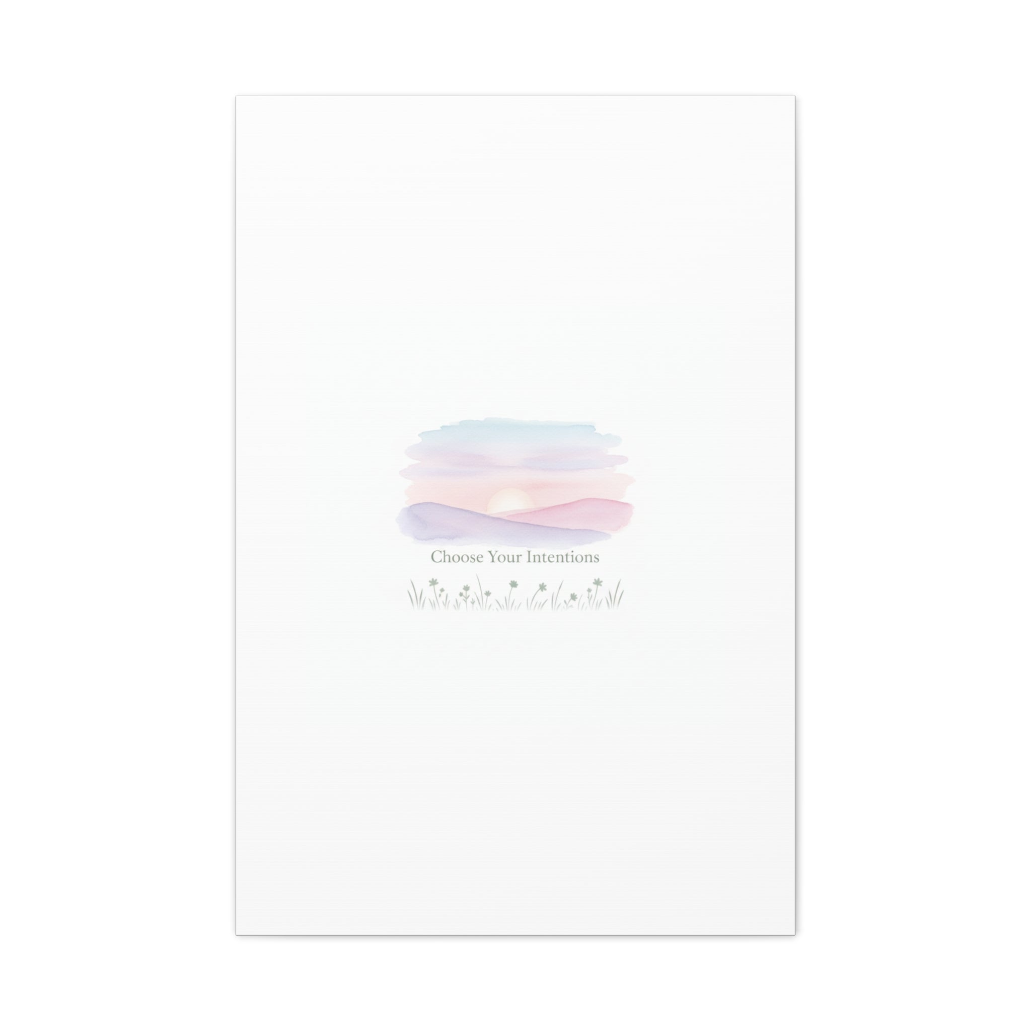 Choose Your Intentions Canvas, soft wellness poster, pastel gradient mindfulness art