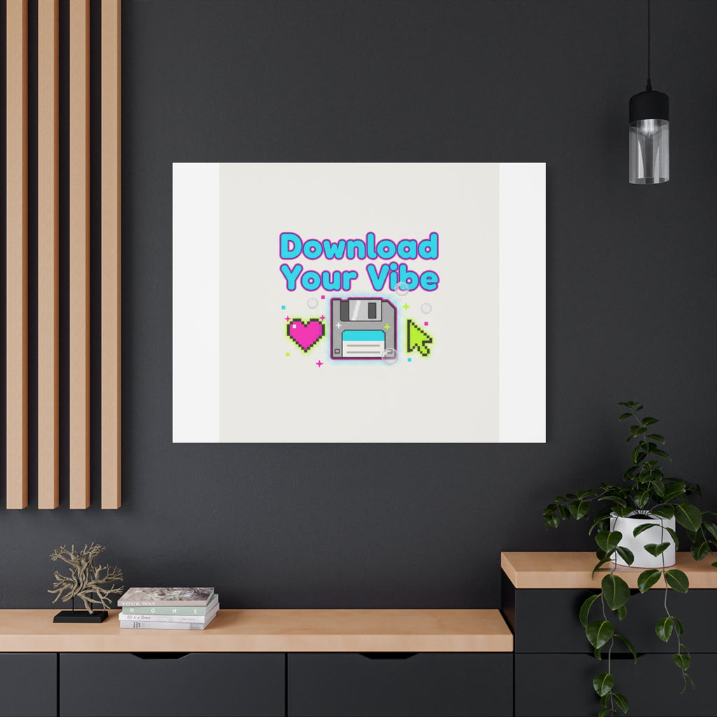 Download Your Vibe Canvas | Y2K Retro Tech, Pixel Floppy Disk Poster