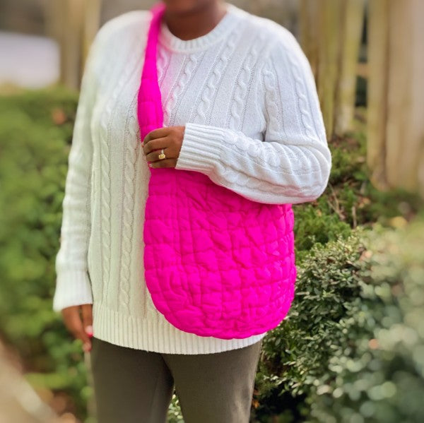 Carry All Quilted Crossbody Bag – Lightweight Everyday Tote