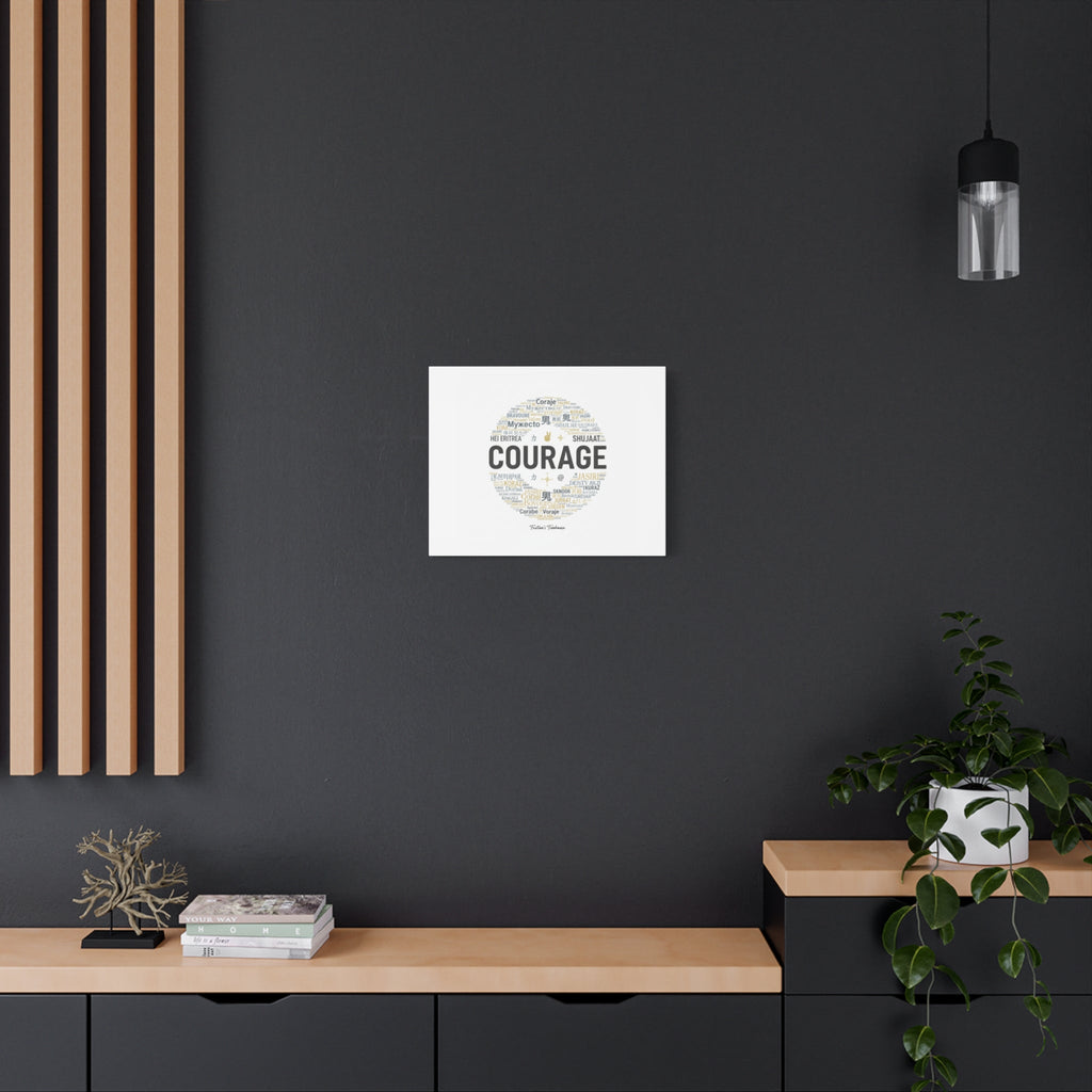 Courage Word Cloud Canvas | Fresh-Start Minimalism art print