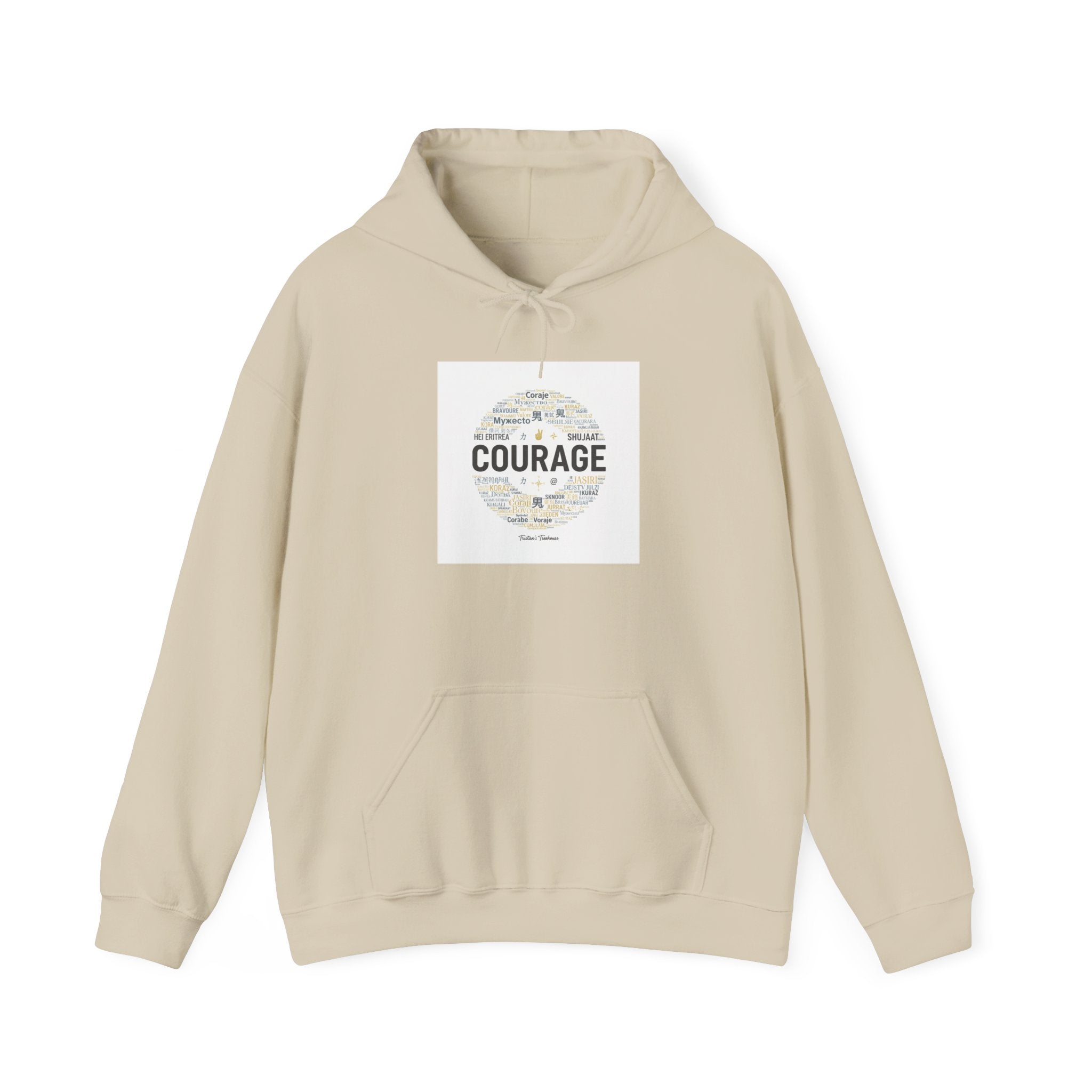 Courage Minimalist Circle Hoodie | Fresh Start apparel, reset mode design