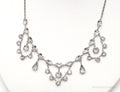 Antique Crystal Sterling Silver Necklace 16"