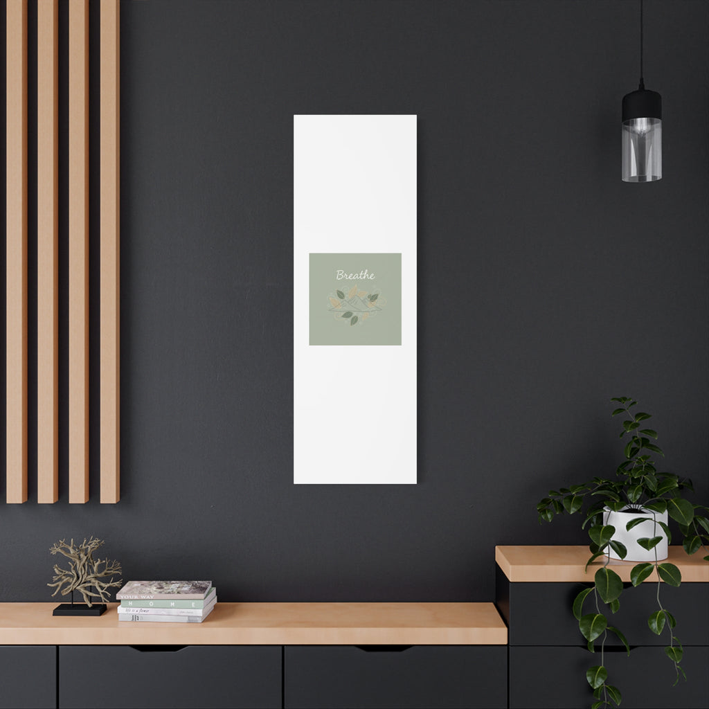 Breathe Mountain Line Canvas | Nature Symbols, Minimal Forest Wall Art