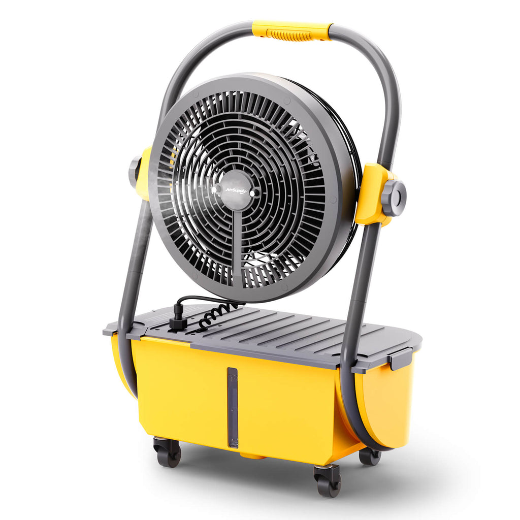 (Open Box) AirSupply MS12 Portable Mist Fan, 19,200mAh Battery & 2.9-Gallon Tank