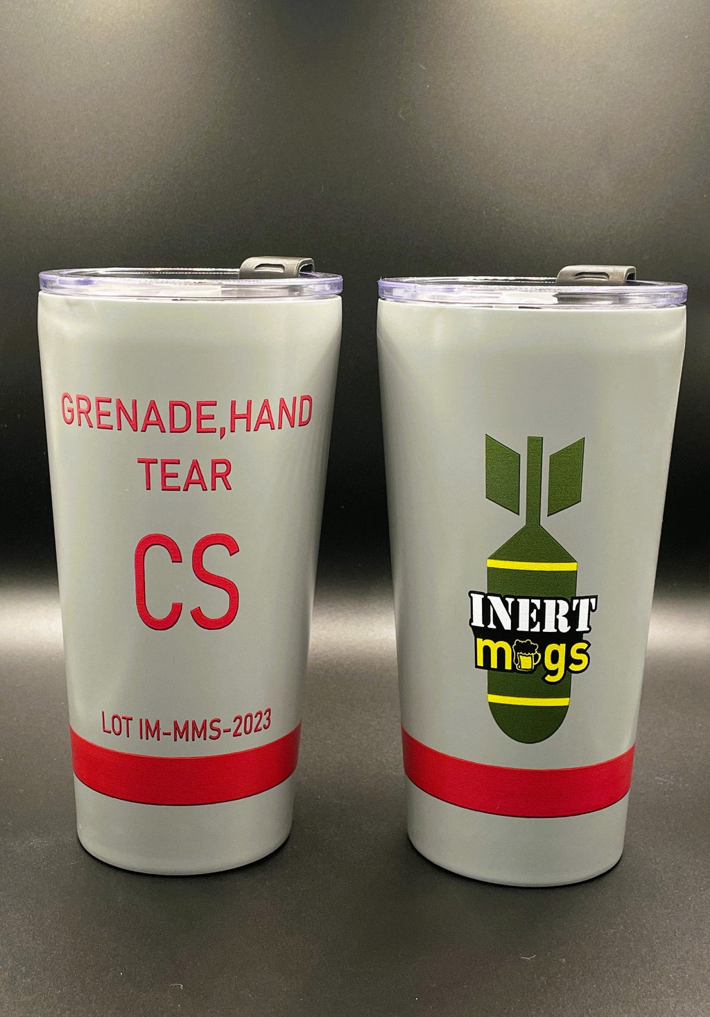 14oz Tear Gas Grenade Tumbler - Military Inspired Insulated Drinkware