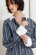 BEHIND THE GRIN WOVEN TOP