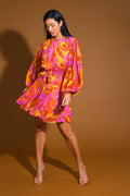 CROSS YOUR MIND WOVEN MINI DRESS