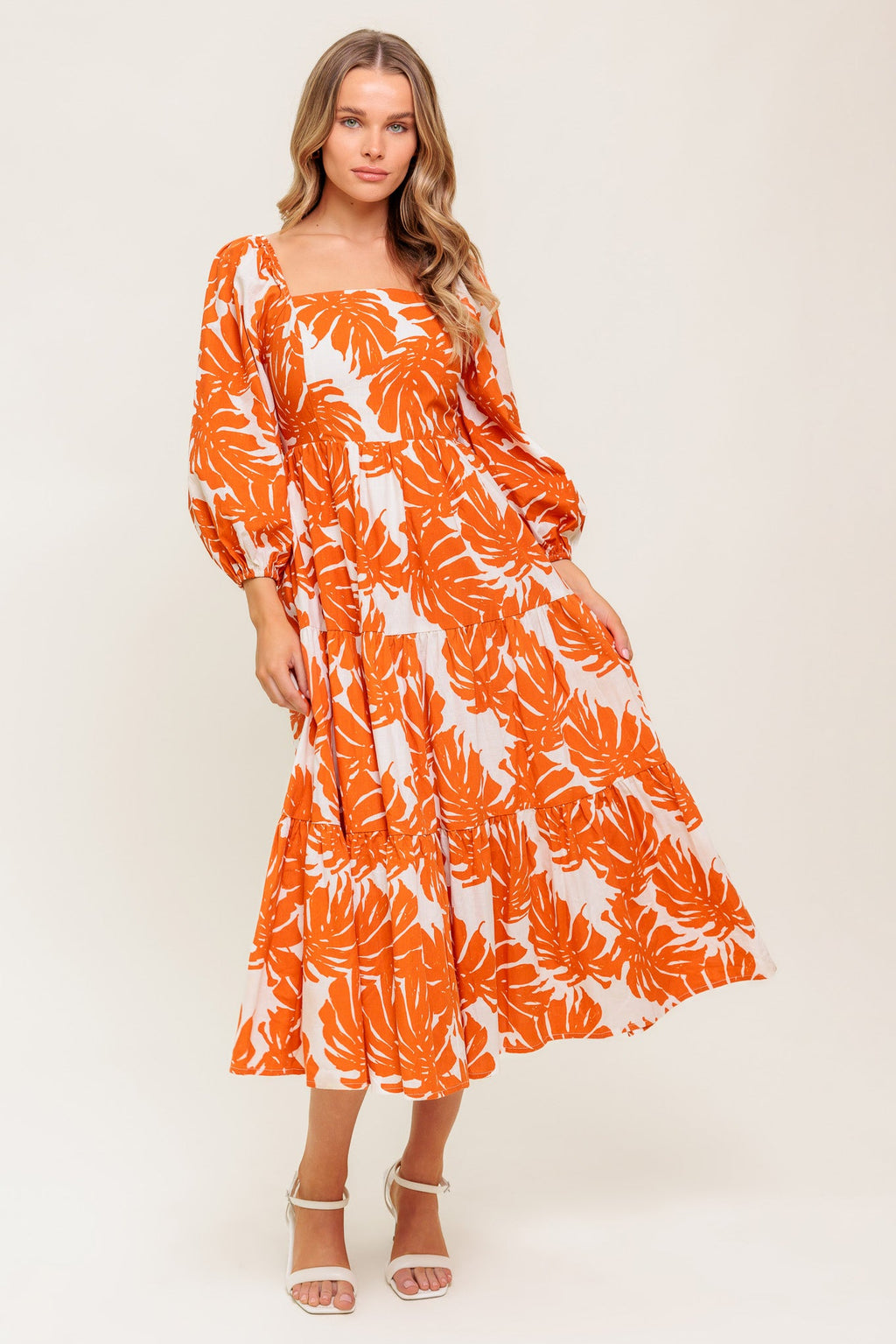 ALL THE DRAMA WOVEN MIDI DRESS