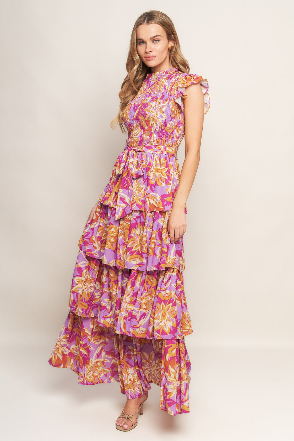 GETTING STARTED WOVEN MIDI DRESS