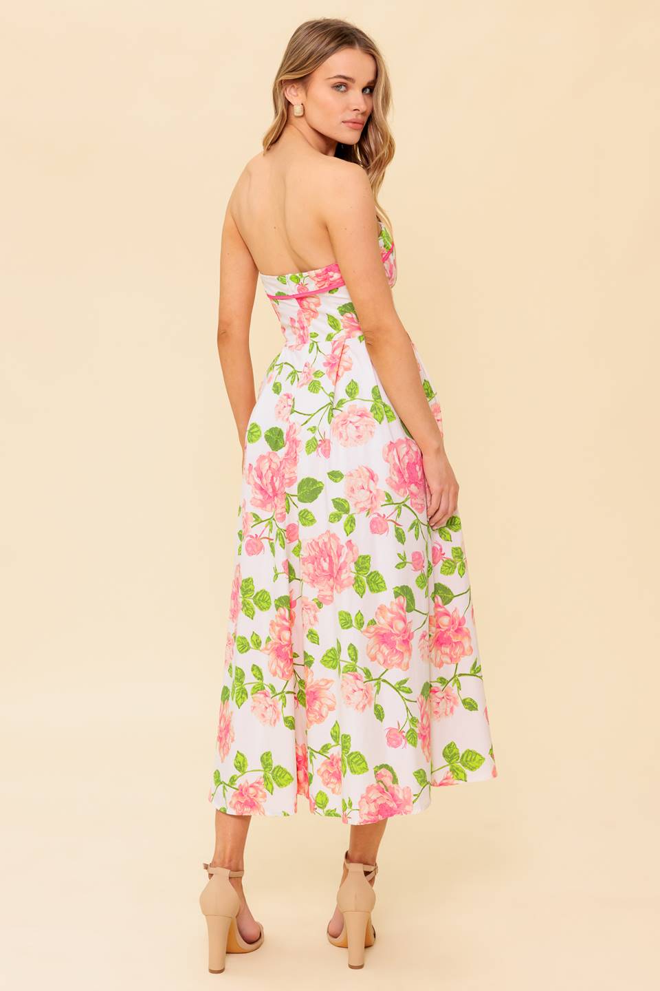 BETTER THAN EVER WOVEN MIDI DRESS