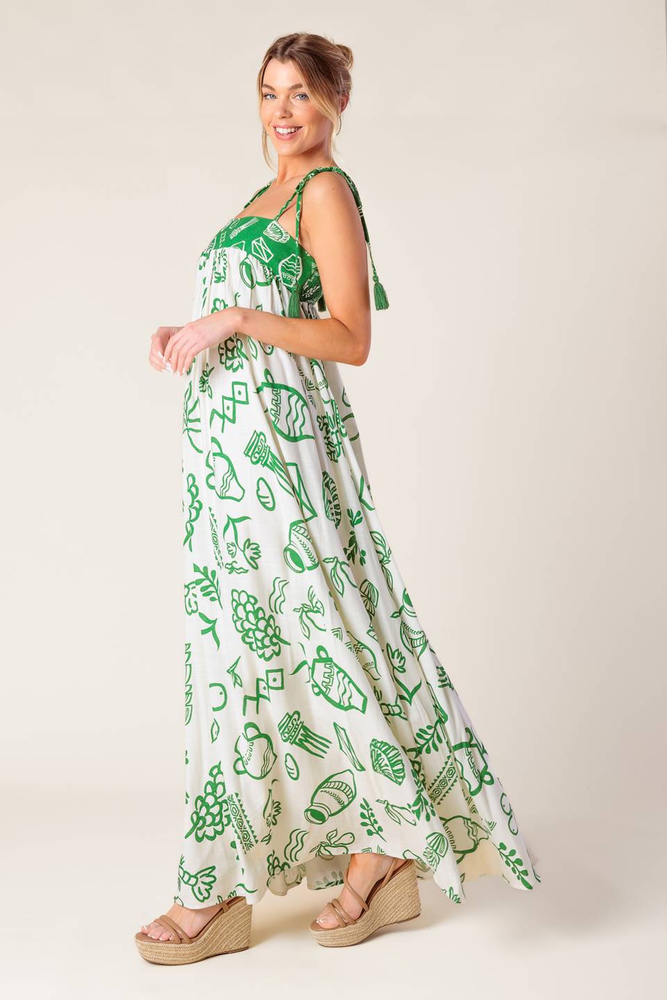 EVERYDAY BLISS WOVEN MAXI DRESS