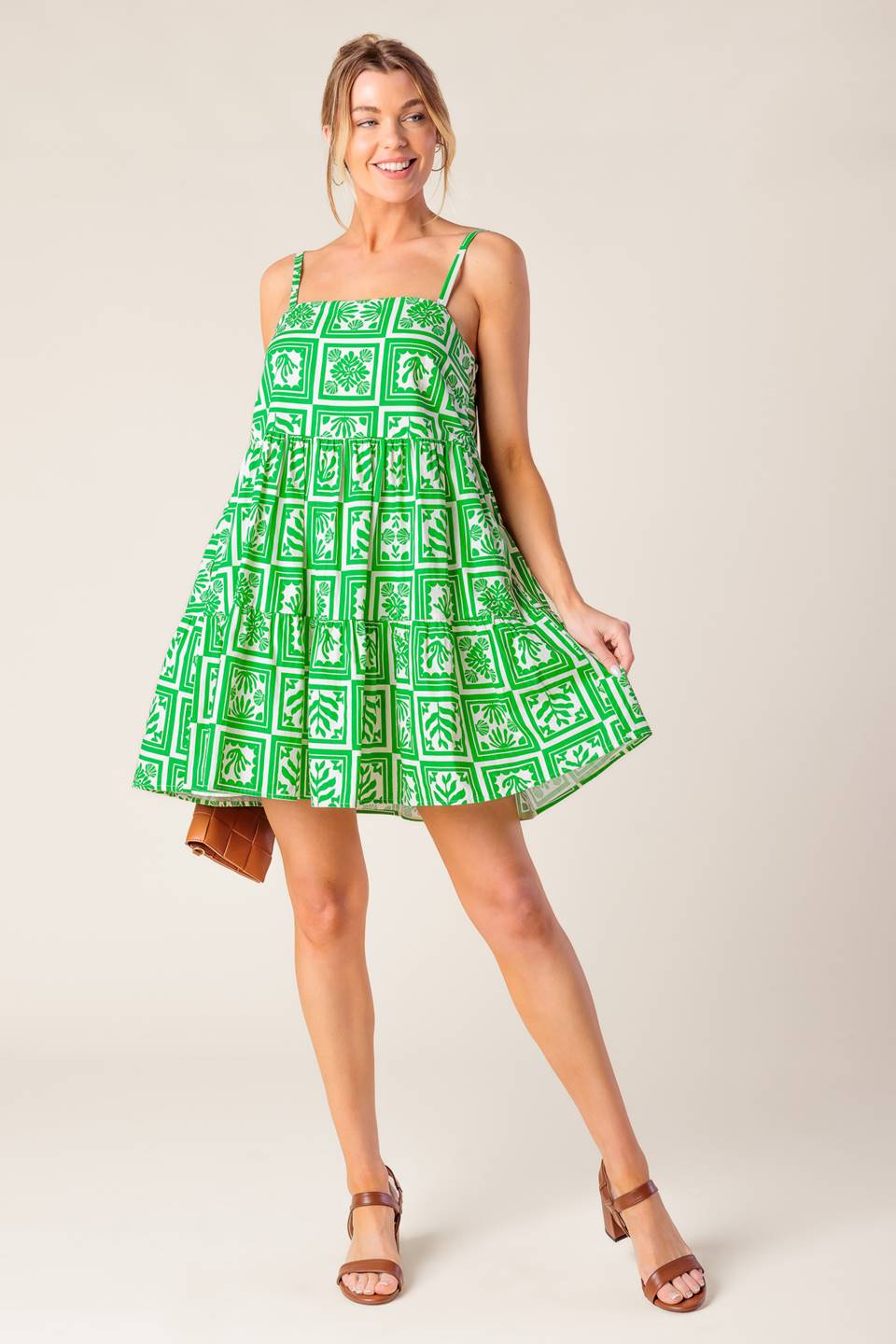 A WORLD FULL OF WONDER WOVEN MINI DRESS