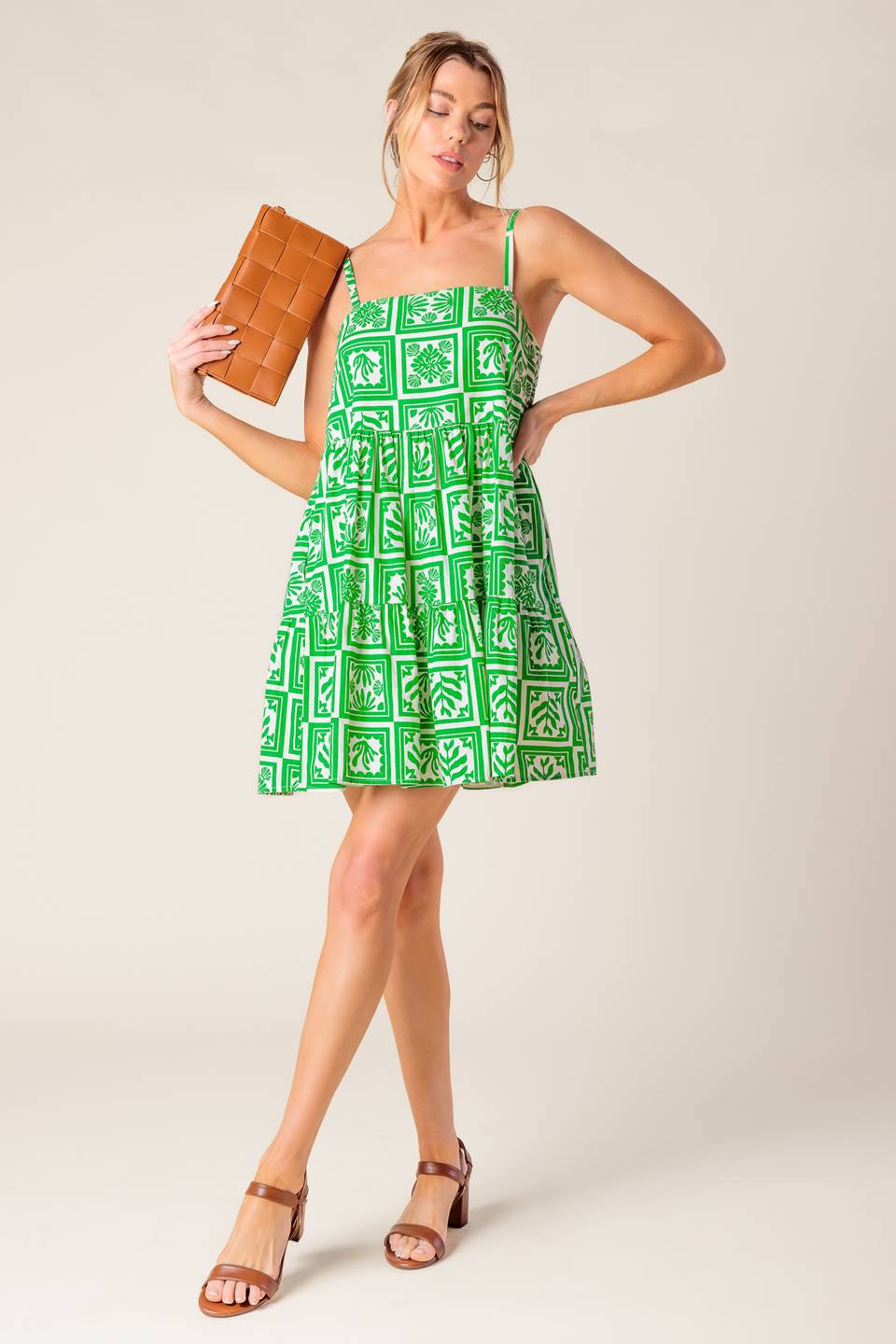 A WORLD FULL OF WONDER WOVEN MINI DRESS
