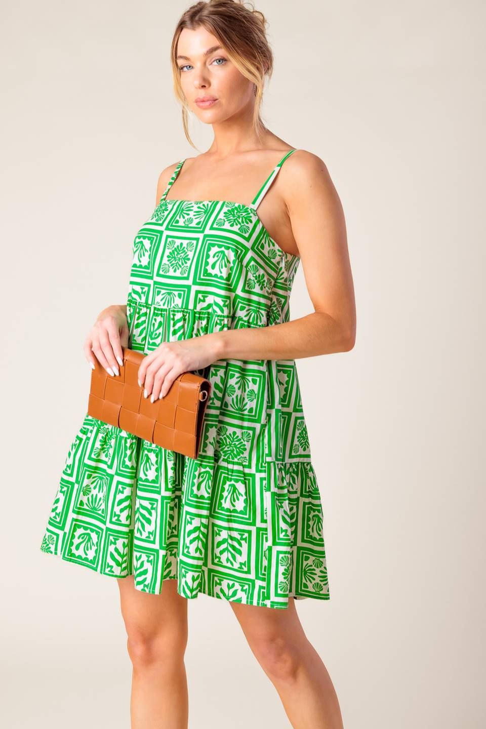 A WORLD FULL OF WONDER WOVEN MINI DRESS