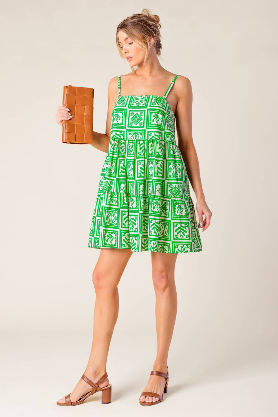 A WORLD FULL OF WONDER WOVEN MINI DRESS