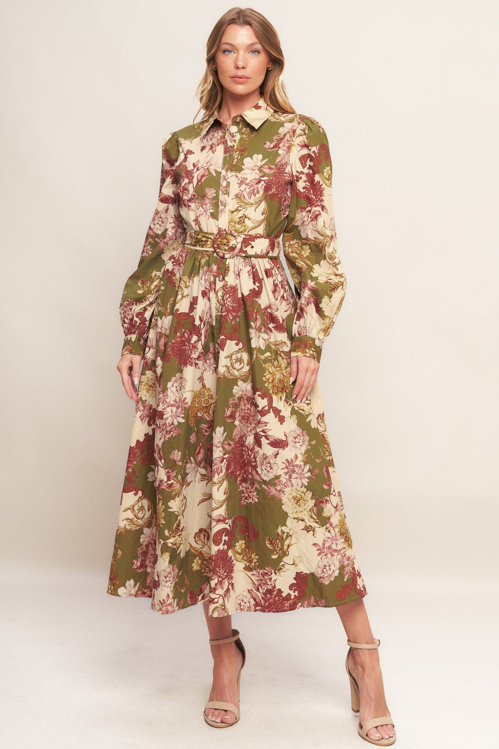 COUNTRY ROMANCE WOVEN MIDI DRESS