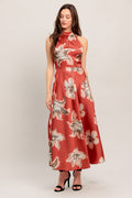 CAN’T LOOK AWAY WOVEN MIDI DRESS