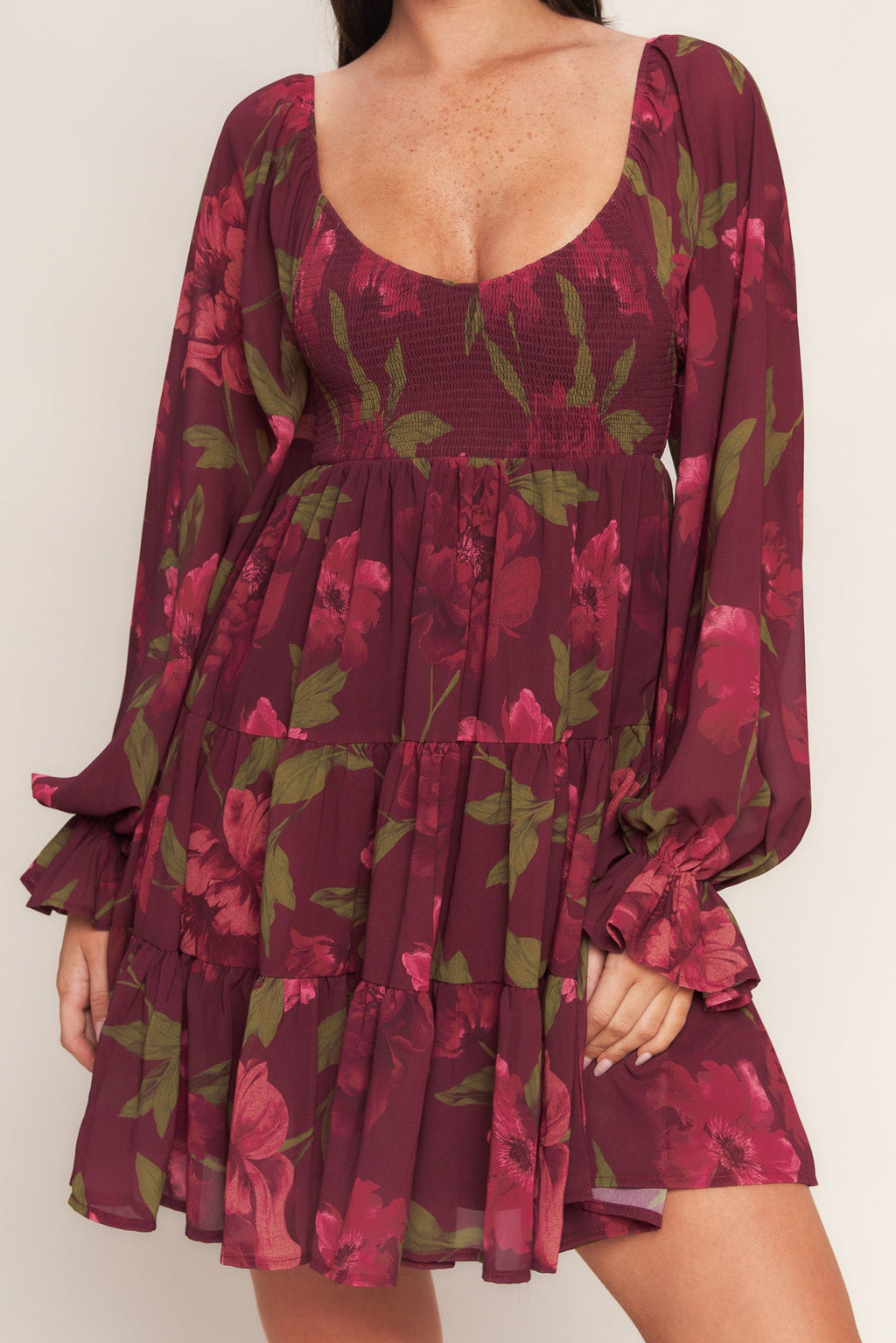 BLOOM RHAPSODY WOVEN MINI DRESS