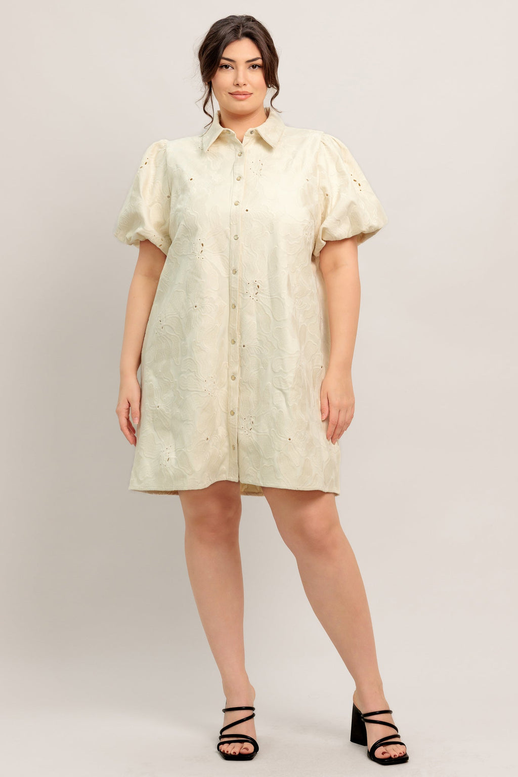 BREATHABLE WEAVE WOVEN MINI DRESS