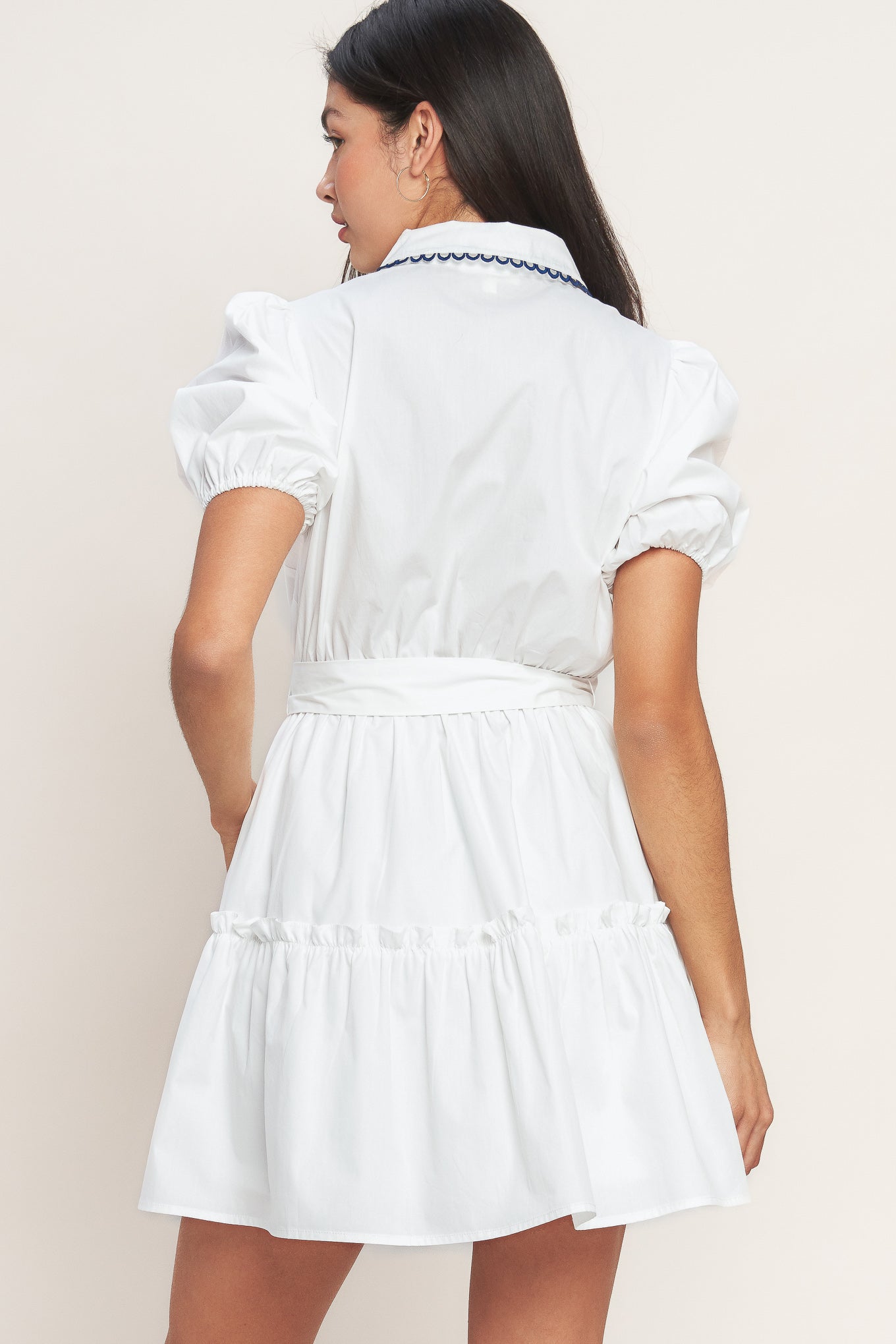 A LITTLE BIT LOVELY WOVEN MINI DRESS