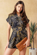 GET WITH IT WOVEN ROMPER