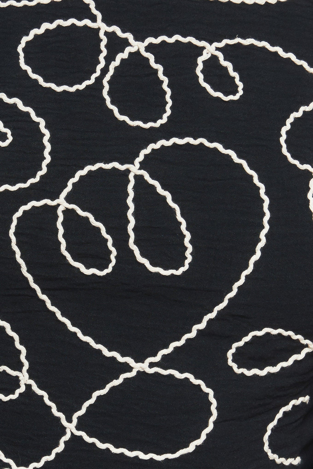 BLACK CANVAS WOVEN TOP