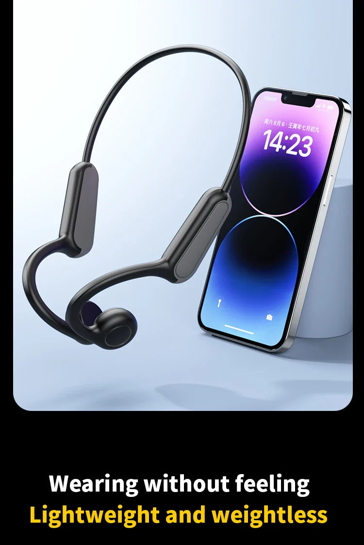 EchoFlex RunVibe – Xiaomi Mijia Bone Conduction Sport Headphones with Mic & Bluetooth 5.0 for Sweat-Ready Wireless Audio