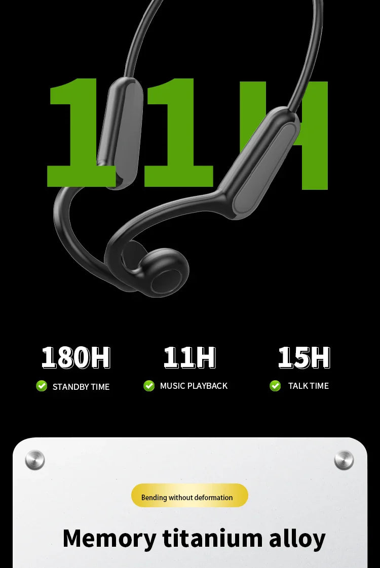 EchoFlex RunVibe – Xiaomi Mijia Bone Conduction Sport Headphones with Mic & Bluetooth 5.0 for Sweat-Ready Wireless Audio