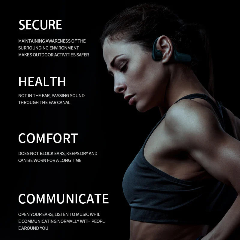 EchoFlex RunVibe – Xiaomi Mijia Bone Conduction Sport Headphones with Mic & Bluetooth 5.0 for Sweat-Ready Wireless Audio