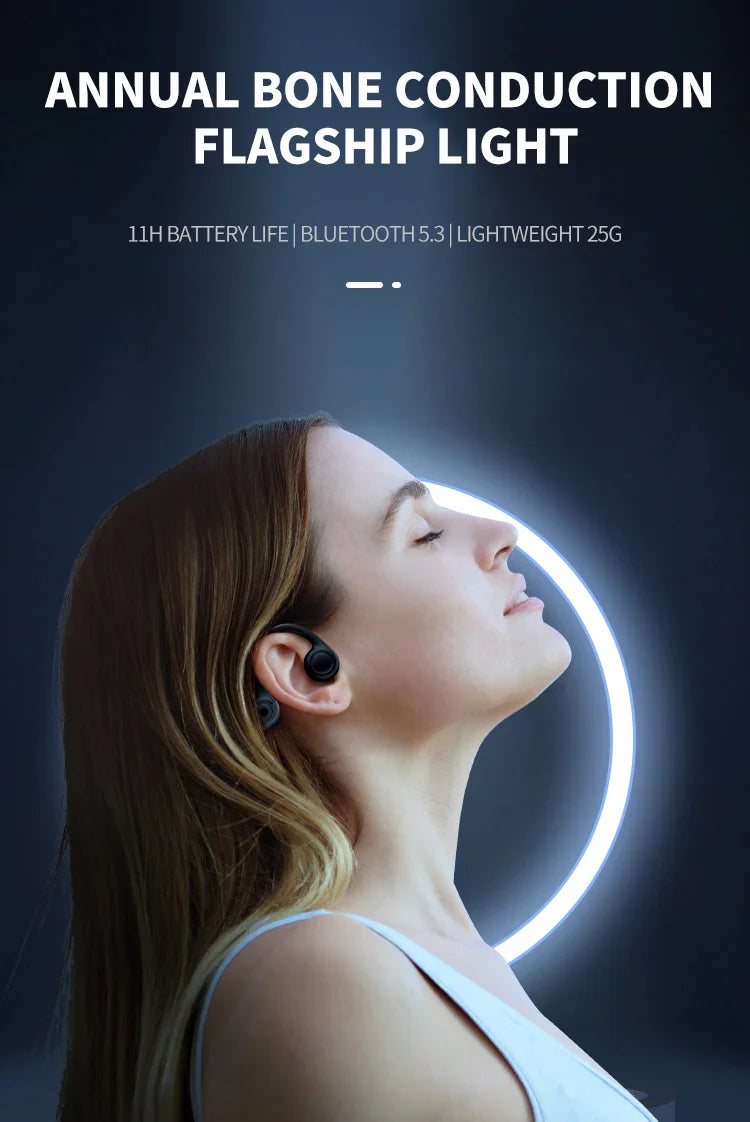 EchoFlex RunVibe – Xiaomi Mijia Bone Conduction Sport Headphones with Mic & Bluetooth 5.0 for Sweat-Ready Wireless Audio