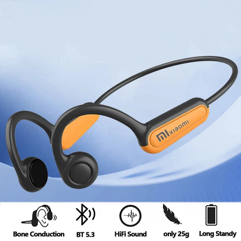 EchoFlex RunVibe – Xiaomi Mijia Bone Conduction Sport Headphones with Mic & Bluetooth 5.0 for Sweat-Ready Wireless Audio