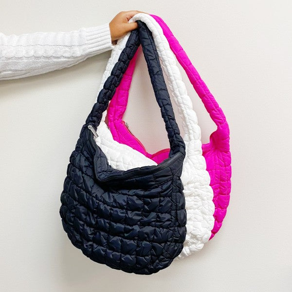 Carry All Quilted Crossbody Bag – Lightweight Everyday Tote