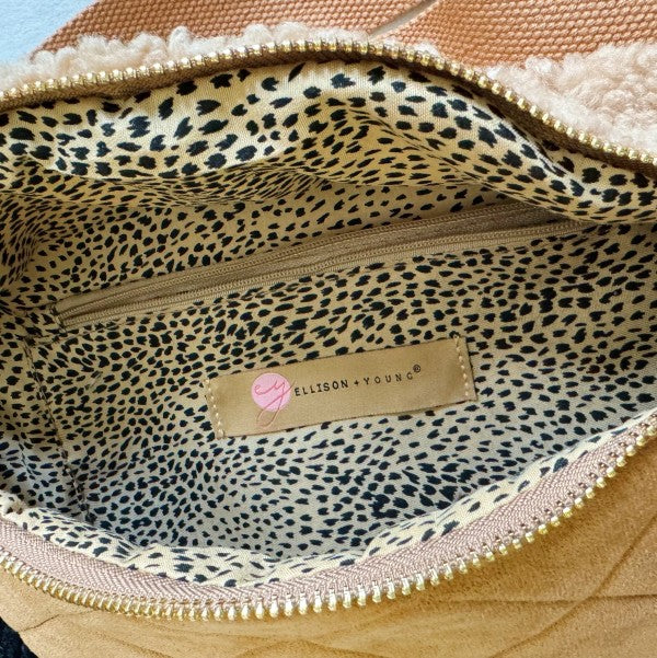 Fuzzy & Quilted Luxe Sling Bag – Cozy Everyday Crossbody
