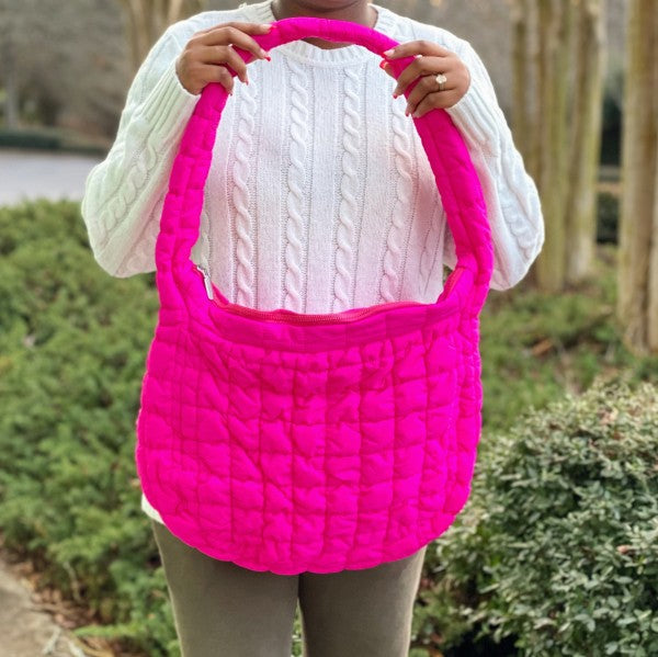 Carry All Quilted Crossbody Bag – Lightweight Everyday Tote