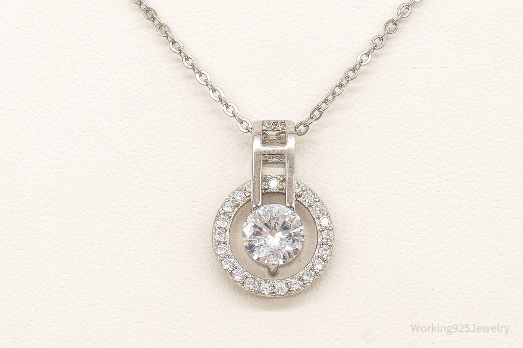 Designer Ryze Cubic Zirconia Sterling Silver Necklace