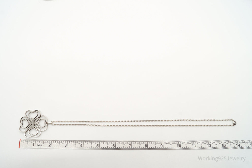 Antique Sheffield England Designer JS Sterling Silver Necklace
