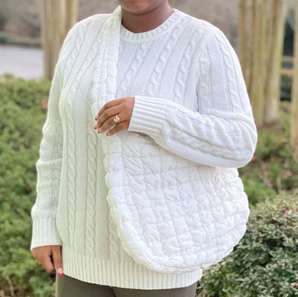 Carry All Quilted Crossbody Bag – Lightweight Everyday Tote