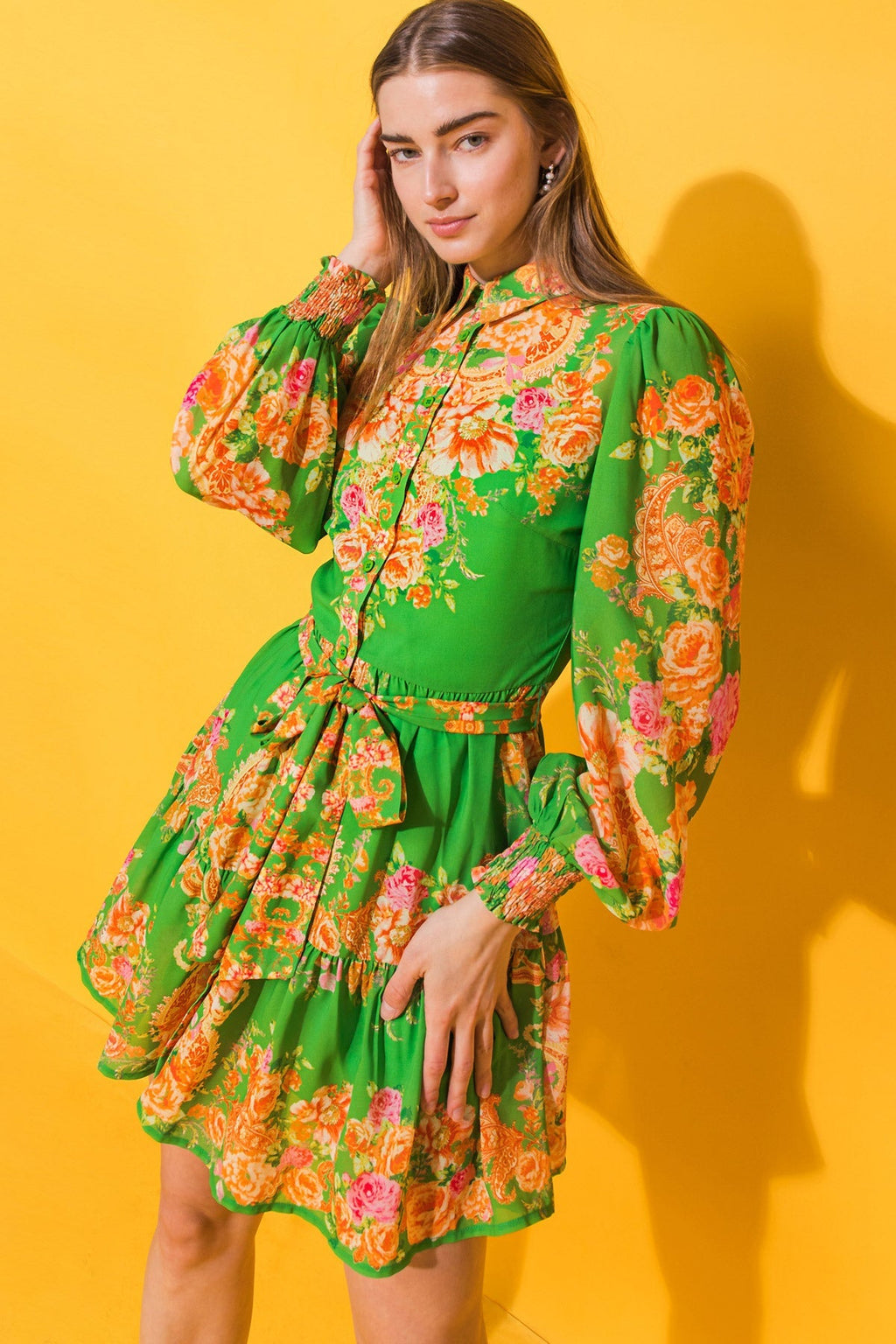 FURTHERST THING WOVEN MINI DRESS