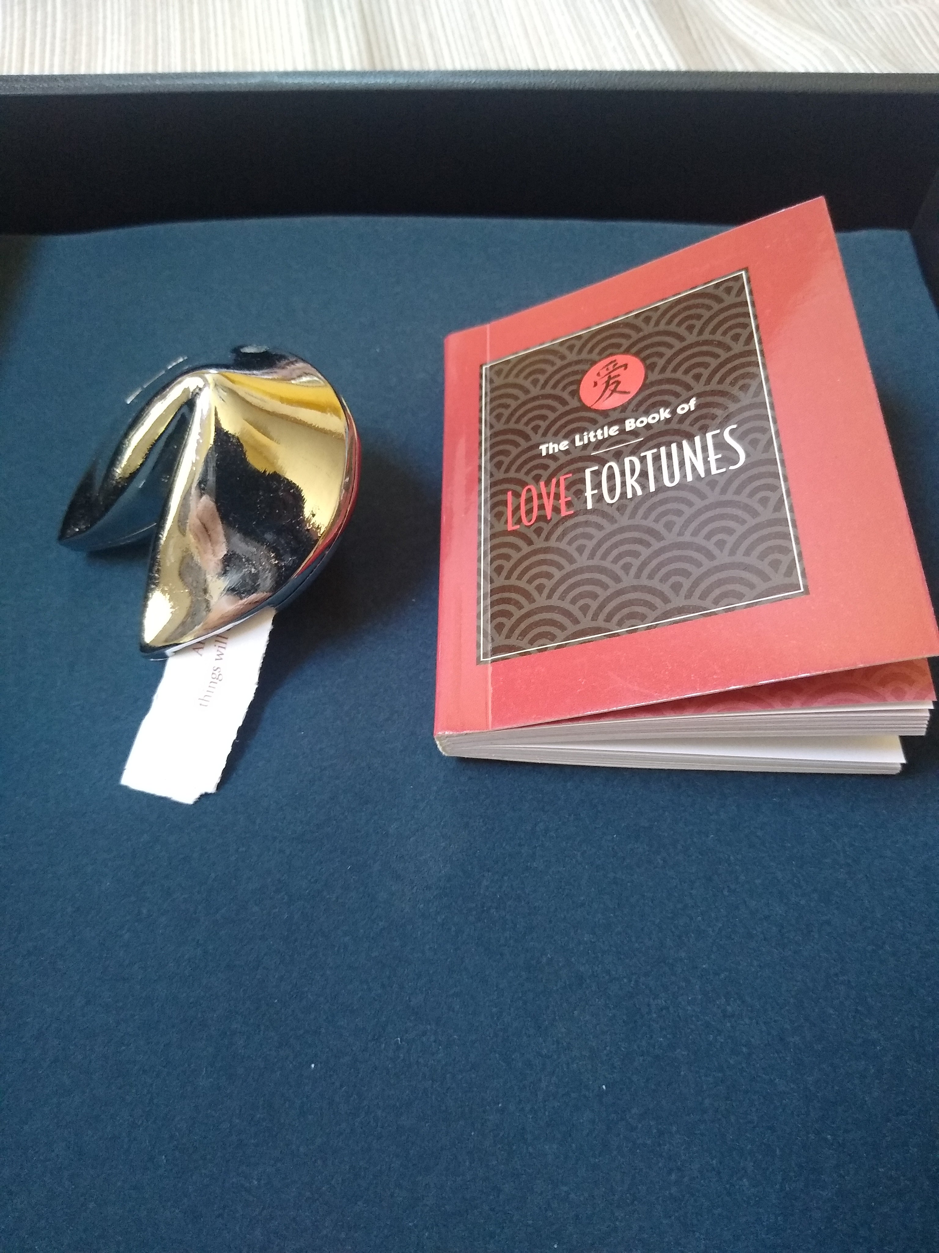 Chrome Plated Fortune Cookie Trinket Box - Do it yourself fortunes ~New~
