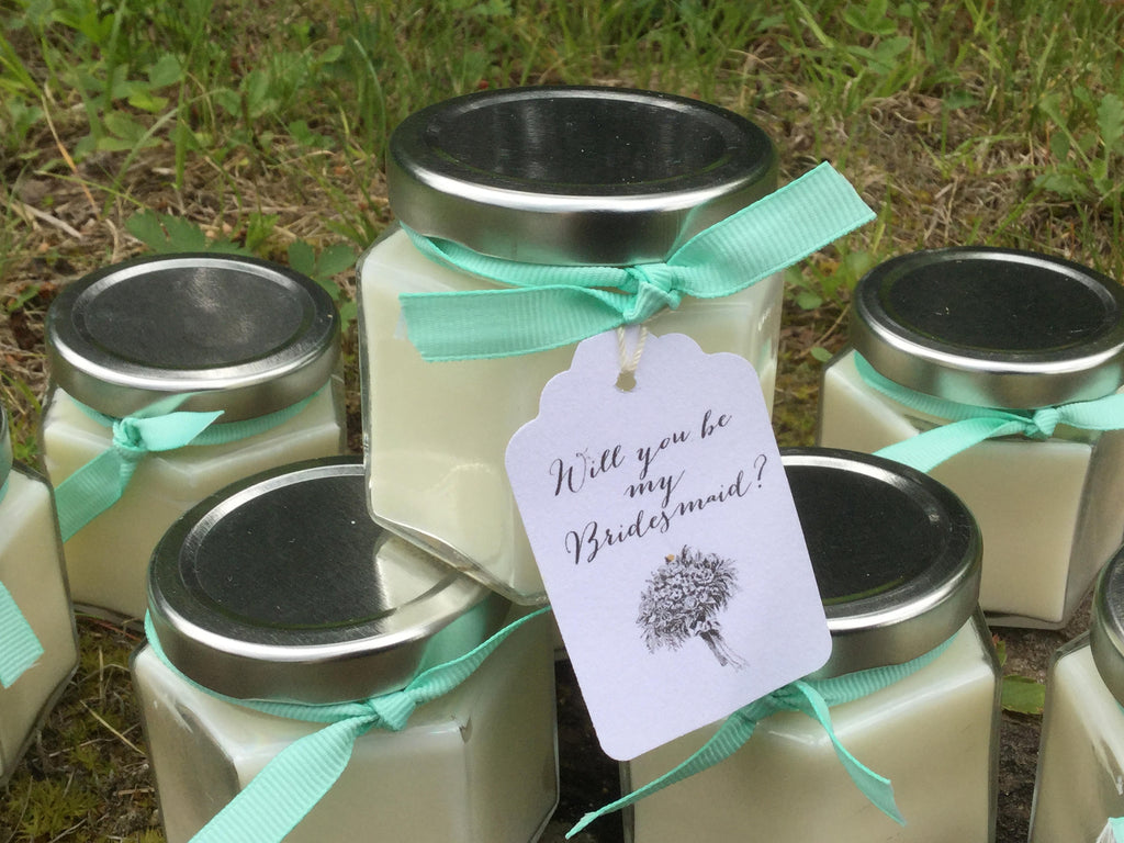 Candle Jar Favor 4oz-Bridesmaid Gift-Shower Favor-Wedding Favor