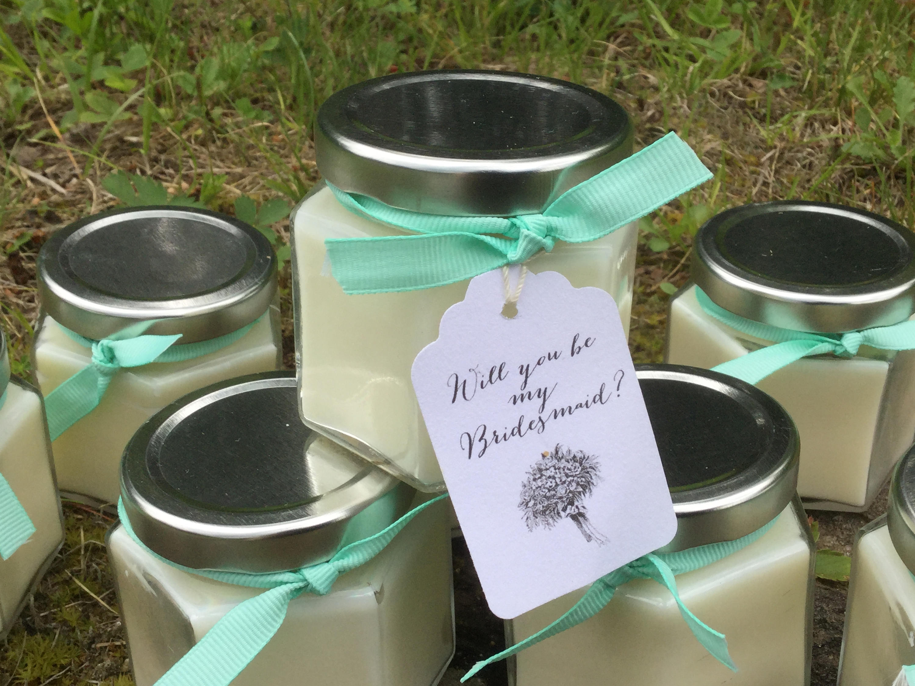 Candle Jar Favor 4oz-Bridesmaid Gift-Shower Favor-Wedding Favor