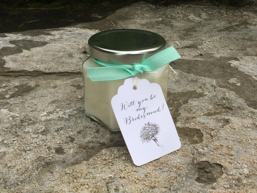 Candle Jar Favor 4oz-Bridesmaid Gift-Shower Favor-Wedding Favor