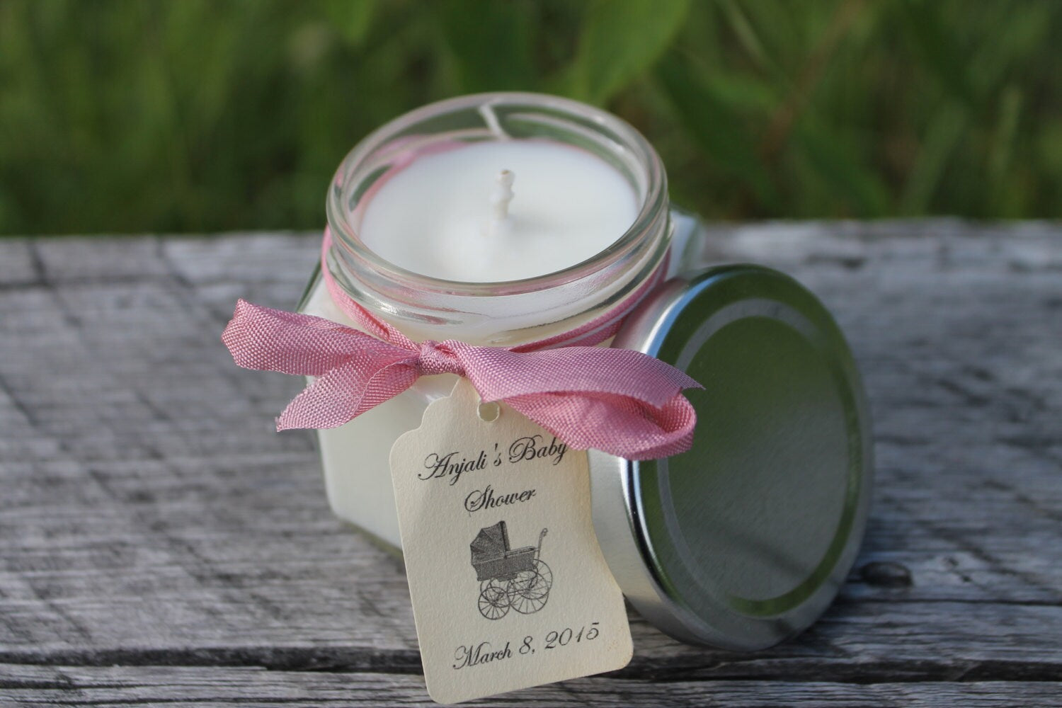Candle Jar Favor 4oz-Bridesmaid Gift-Shower Favor-Wedding Favor